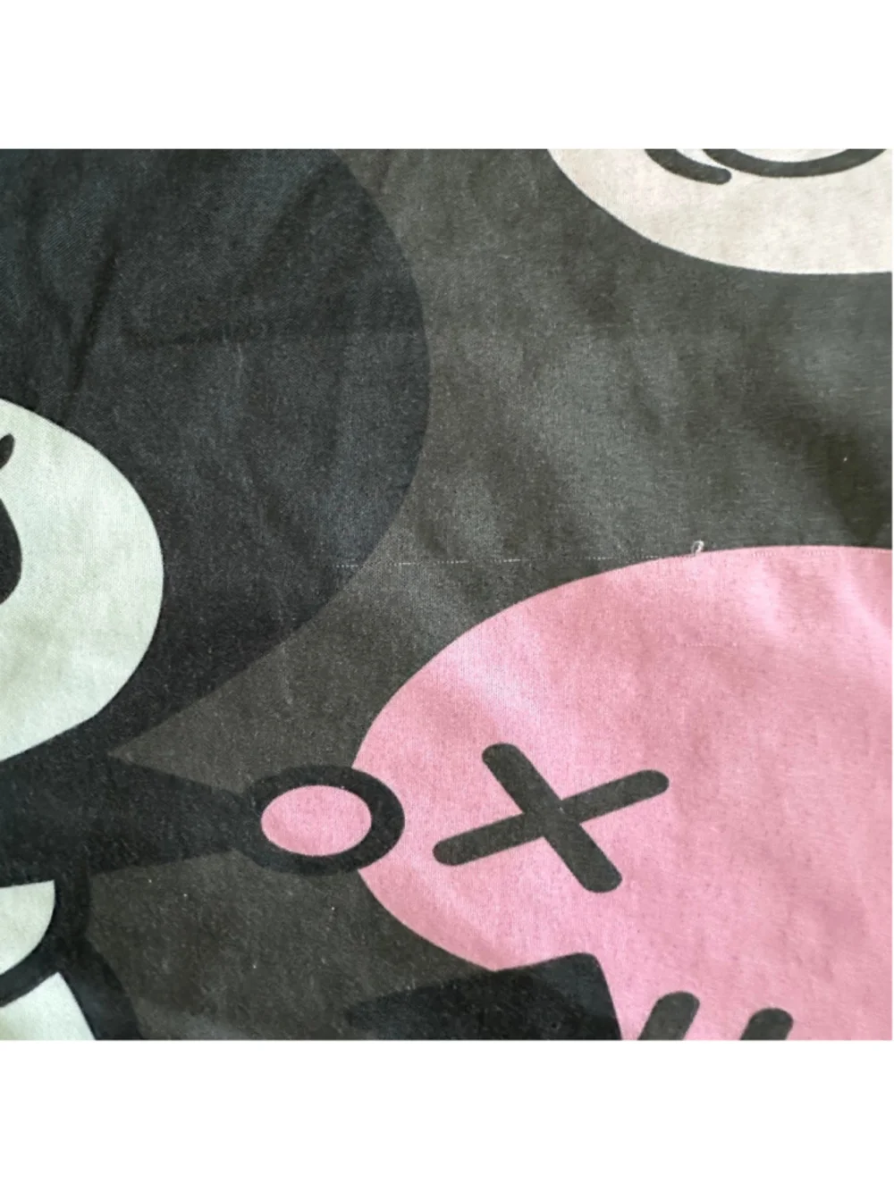 Kuromi Pillowcase Set Pink Black Skull Queen Standard Pillow Covers 2 Pc